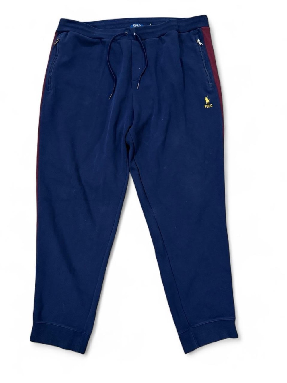 Polo Ralph Lauren Navy Blue Sweatpants Red Side Stripe Men’s Size 3XLT